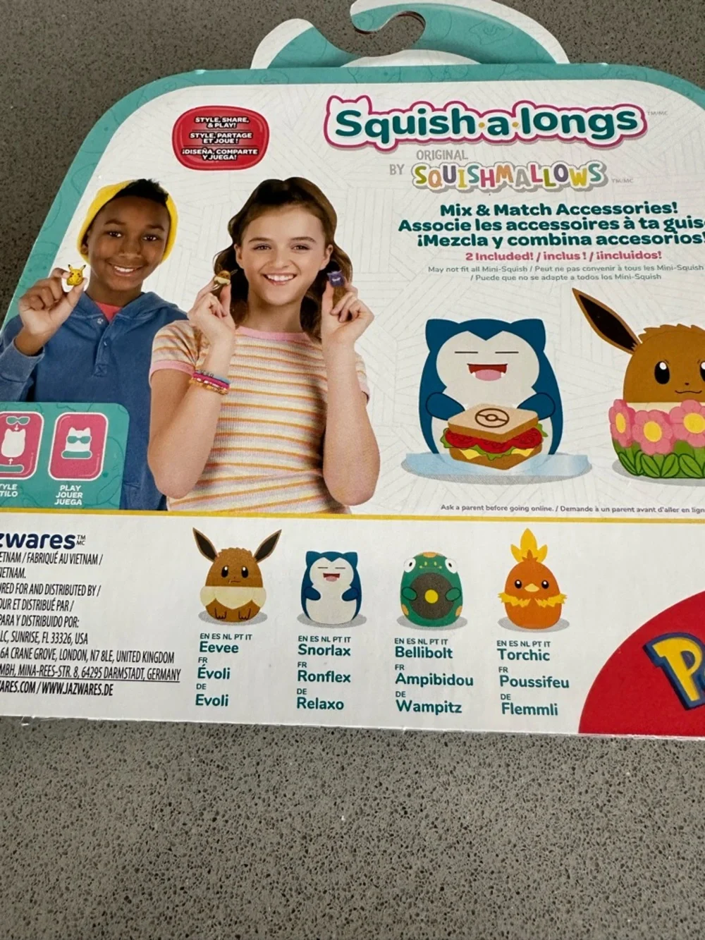 Squish-a-longs Pokémon Mini-Squish 4-Pack